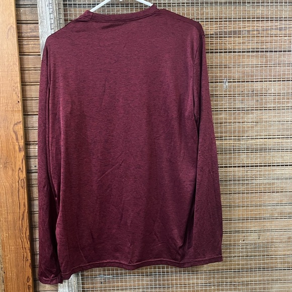 Essentials Men's Maroon Long Sleeve Shirt - Picture 3 of 3
